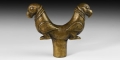 Indian Arm Rest Finial with Parrots
