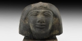 Egyptian Basalt Head with Uraeus