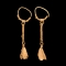 Sassanian Gold Earrings with Flower Drops