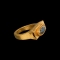 Late Roman Architectural Gold Ring with Gemstone