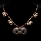 Elamite Silver and Carnelian Bead Necklace with Silver Bird Pendants