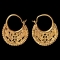 Byzantine Gold Earring Pair with Peacocks
