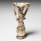 Roman White Iridescent Tall Glass Perfume Bottle
