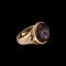 Roman Hercules Fighting the Nemean Lion Gemstone in Gold Ring