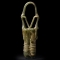 Large Roman Green Glass Double Balsamarium
