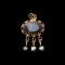 Roman Gold Pendant with Gemstone