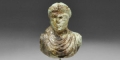 Roman Bone Bust of Constantine Pendant
