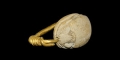 Egyptian Gold Scarab Swivel Ring