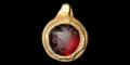 Merovingian Gold Pendant with Cabochon Garnet