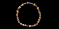 Indian Amethyst and Gold Bead Necklace