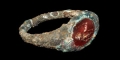 Roman Bronze Ring with Mercury Intaglio