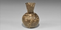 Roman Glass Dimpled Flask