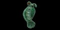 Merovingian Bronze Bird Brooch with Garnet