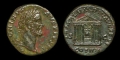 Ancient Roman Imperial Coins - Antoninus Pius - Octastyle Temple Sestertius