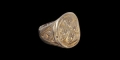 Byzantine Silver-Gilt Ring with Expanding-Arm Cross