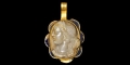 Post Medieval Gold Pendant with Chalcedony Cameo