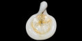 Byzantine White Glass Cross with Gold Leaf Pendant