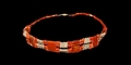 Western Asiatic Silver and Carnelian Choker Necklace