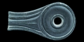 Roman Bronze Mirror or Patera Handle with Inscription