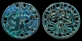 Western Asiatic Bronze Seal with Man Holding Serpents