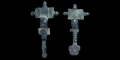 Anglo-Saxon Bronze Cruciform Brooch Pair