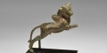 Western Asiatic Uratu Bronze Leaping Zebu Bull Figurine