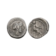 Ancient Roman Republican Coins - M Portius Cato - Victory AR Quinarius Ancient Roman Republican Coins - M Portius Cato - Victory AR Quinarius