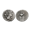Ancient Roman Republican Coins - C Valerius Flaccus - Eagle and Standards AR Denarius Ancient Roman Republican Coins - C Valerius Flaccus - Eagle and Standards AR Denarius