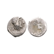 Ancient Roman Republican Coins - M Portius Cato - Victory AR Quinarius Ancient Roman Republican Coins - M Portius Cato - Victory AR Quinarius