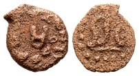 Judaea, Herod I AE Prutah. Judaea, Herod I AE Prutah.