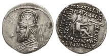 Kings of Parthia, Mithradates III AR Drachm. Kings of Parthia, Mithradates III AR Drachm.