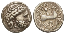 Electrotype of Uncertain Tribe AR Tetradrachm at Middle Danube. Electrotype of Uncertain Tribe AR Tetradrachm at Middle Danube.