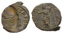 Tetricus I, Romano-Gallic Emperor BI Brockage Antoninianus. Tetricus I, Romano-Gallic Emperor BI Brockage Antoninianus.