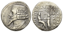Kings of Parthia, Mithradates, usurper in Mesopotamia AR Tetradrachm. Kings of Parthia, Mithradates, usurper in Mesopotamia AR Tetradrachm.