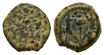 Judaea, Hasmoneans, John Hyrcanus I(?) AE Prutah. Judaea, Hasmoneans, John Hyrcanus I(?) AE Prutah.