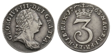 Great Britain. Hanover, George III AR Threepence. Great Britain. Hanover, George III AR Threepence.