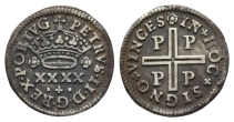 Portugal. Pedro II AR Half Tostao. Portugal. Pedro II AR Half Tostao.