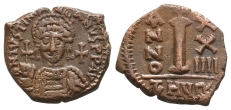 Justinian I AE 10 Nummi or Decanummium. Justinian I AE 10 Nummi or Decanummium.