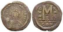 Justinian I AE 40 Nummi or Follis. Justinian I AE 40 Nummi or Follis.