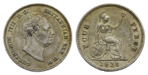 Great Britain. Hanover, William IV AR Groat. Great Britain. Hanover, William IV AR Groat.