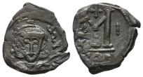 Tiberius III Apsimar AE 40 Nummi or Follis. Tiberius III Apsimar AE 40 Nummi or Follis.