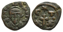 Constans II AE 20 Nummi or Half Follis. Constans II AE 20 Nummi or Half Follis.