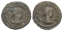Aurelian, with Vabalathus BI Antoninianus. Aurelian, with Vabalathus BI Antoninianus.