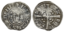 Low Countries. Flanders, John II of Avenses, Sterling Imitation AR Crockard Penny. Low Countries. Flanders, John II of Avenses, Sterling Imitation AR Crockard Penny.