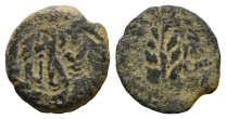 Judaea. Procurators, Valerius Gratus AE Prutah. Judaea. Procurators, Valerius Gratus AE Prutah.