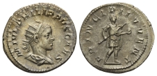 Philip II, as Caesar AR Antoninianus. Philip II, as Caesar AR Antoninianus.