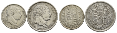 Great Britain. Hanover, George III AR Shilling and Sixpence. Great Britain. Hanover, George III AR Shilling and Sixpence.