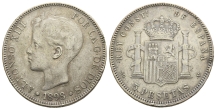 Spain. Alfonso XIII AR 5 Pesetas. Spain. Alfonso XIII AR 5 Pesetas.