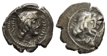 Nabataea, Obodas II, with Hagaru I AR Sela-Drachm. Nabataea, Obodas II, with Hagaru I AR Sela-Drachm.