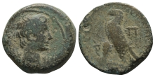 Augustus (Octavian) AE Diobol or 80 Drachmai of Alexandria, Egypt. Augustus (Octavian) AE Diobol or 80 Drachmai of Alexandria, Egypt.